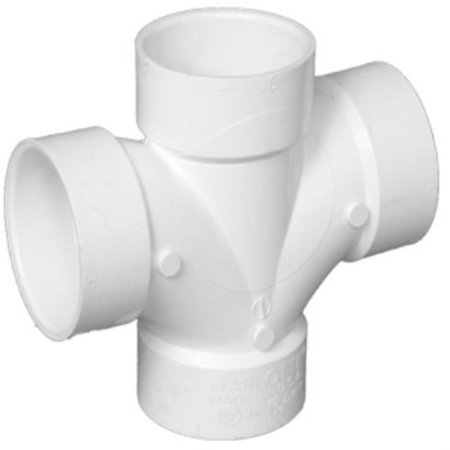 CHARLOTTE PIPE AND FOUNDRY 3 DBL Sanitary Tee PVC 00428  1000HA